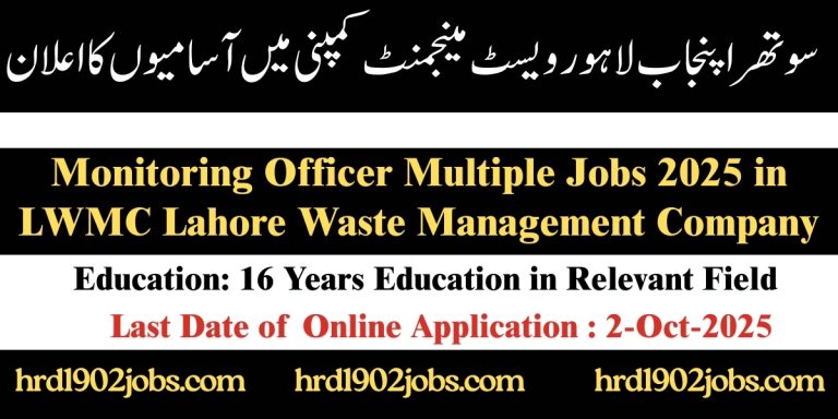 Monitoring Officer Multiple Jobs 2025 in LWMC